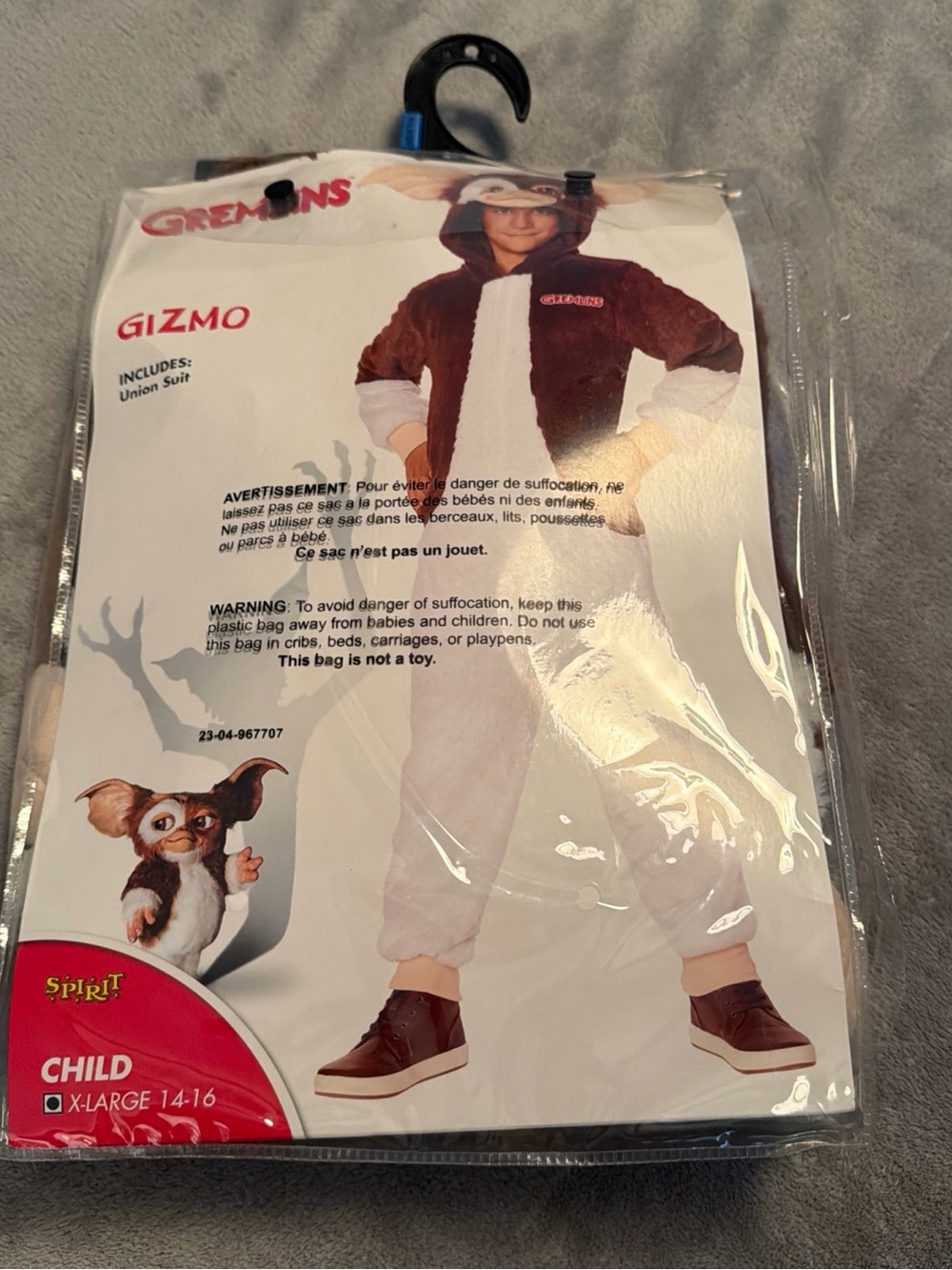 Spirit Gremlins Gizmo Plush Kids Costume - Brown and White